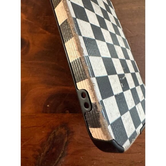Black and White Checkered iPhone 14 Pro Case - Picture 4 of 9